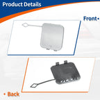 Rear Tow Hook Cover for BMW 530i 540i M5 (No. 51127475589) Silver Tone