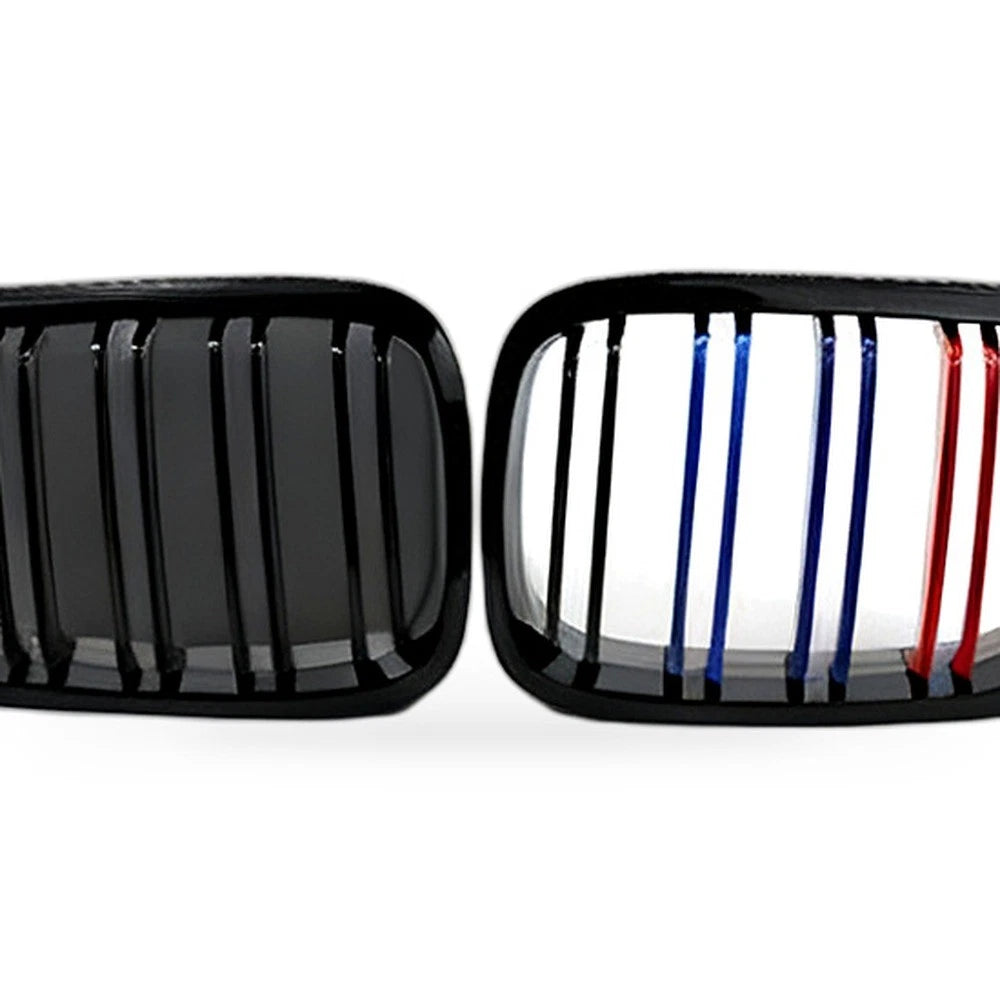 Gloss Black Dual Line M Style Grille for BMW 3 E46 M3 Coupe (1998–2002)
