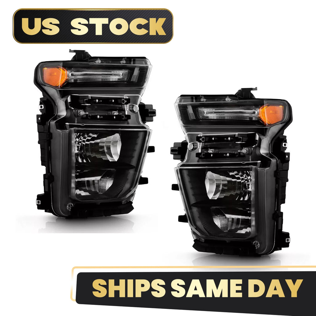 Halogen Headlight Set for Chevy Silverado 2500HD 3500HD (2024–2026)