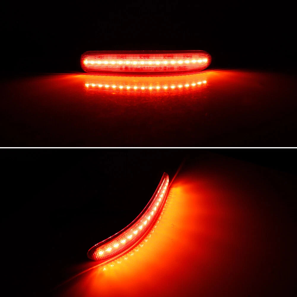 2X Red Lens LED Bumper Brake Tail Lights for Mini Cooper Clubman (2008–2014)
