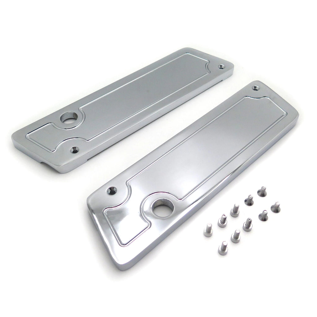 Aluminum CNC Hard Saddlebag Latch Cover for Harley Touring FLHT (1993–2013) Chrome