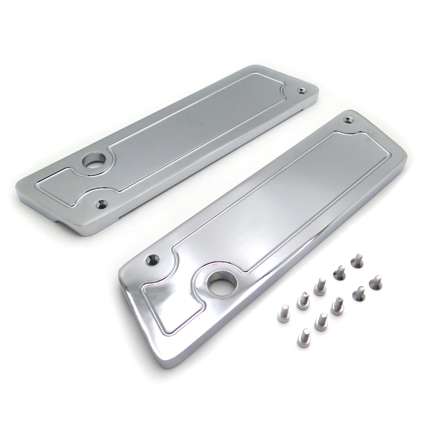 Aluminum CNC Hard Saddlebag Latch Cover for Harley Touring FLHT (1993–2013) Chrome