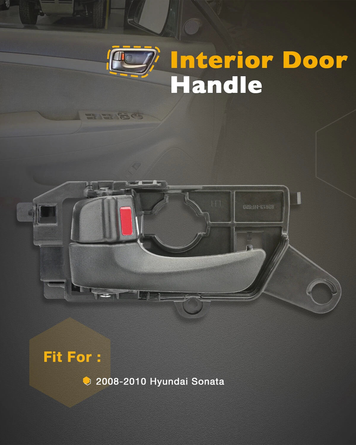 Front Left Interior Door Handle for Hyundai Sonata (2008–2010) HY1352135