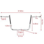 Chrome 12" Meathook Handlebar for Harley Street Electra Glide (1986–2024)