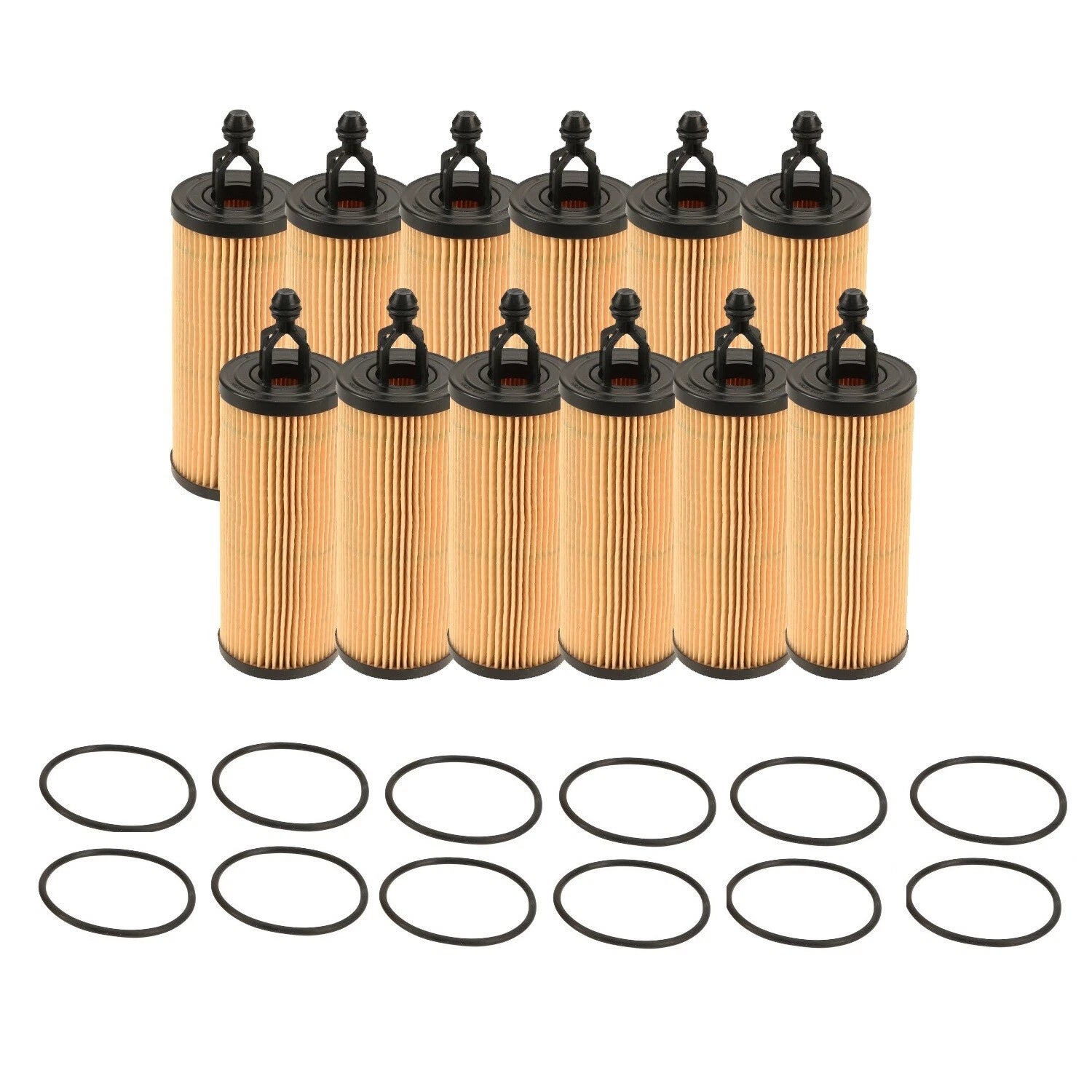 Set of 12 Engine Oil Filters for Chrysler Dodge Jeep Ram V6 (2011–2023)