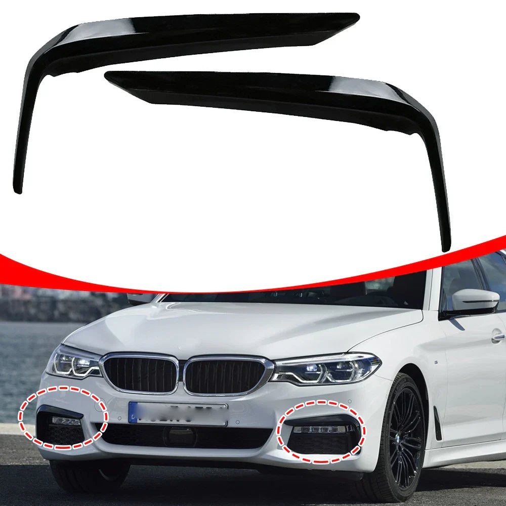 Front Bumper Fog Light Eyelid Cover for BMW 5 Series (2016–2020)