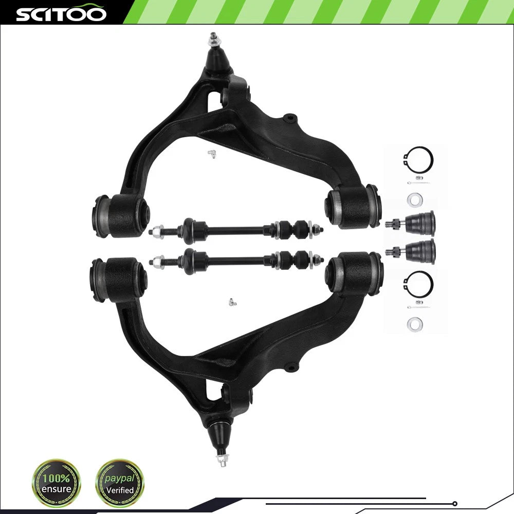 Set of 6 Front Control Arm, Ball Joint, Sway Bar End Link for Ram 1500 (2011–2012)