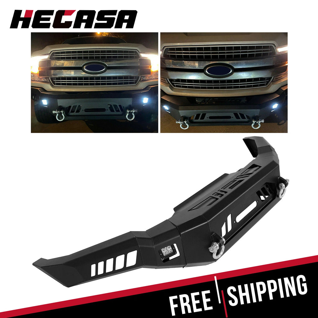 Front Bumper with LED Light D-Rings for Ford F-150 (2018–2020)