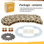 Gold Drive Chain + Drive Sprocket for Yamaha Raptor 700 (2006–2024)