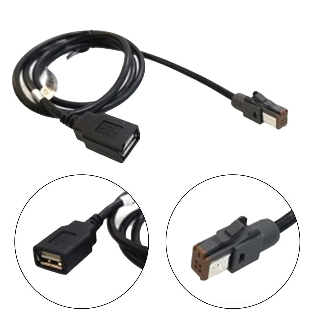USB Audio Input Connector Wire Adapter for Vehicle (2010–2023)