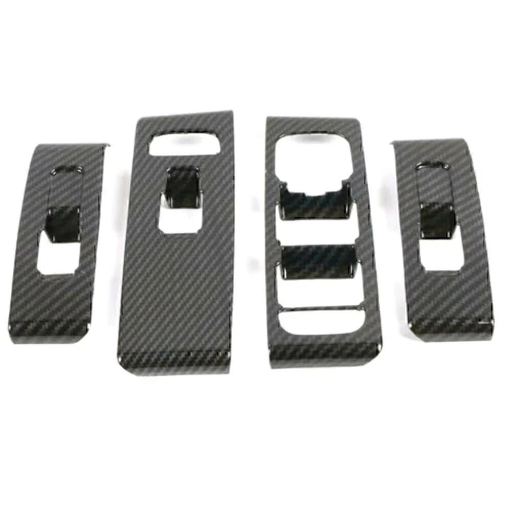 4 x Carbon Fiber ABS Window Switch Lock Cover Trim for Volvo XC40 (2018-2021)