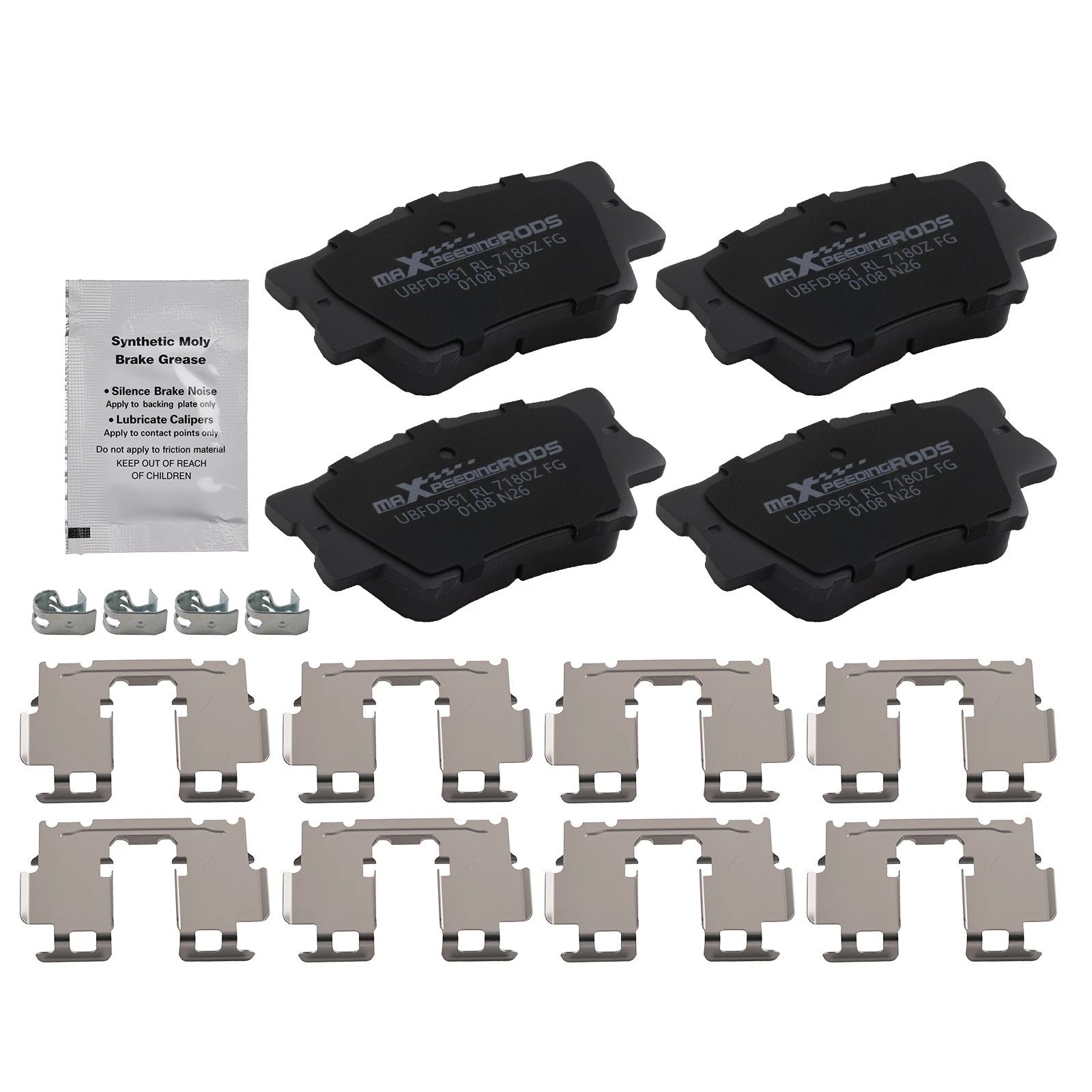 Rear Ceramic Brake Pads Kit for Lexus ES300h ES350 HS250h Toyota Avalon Camry (2013–2020)