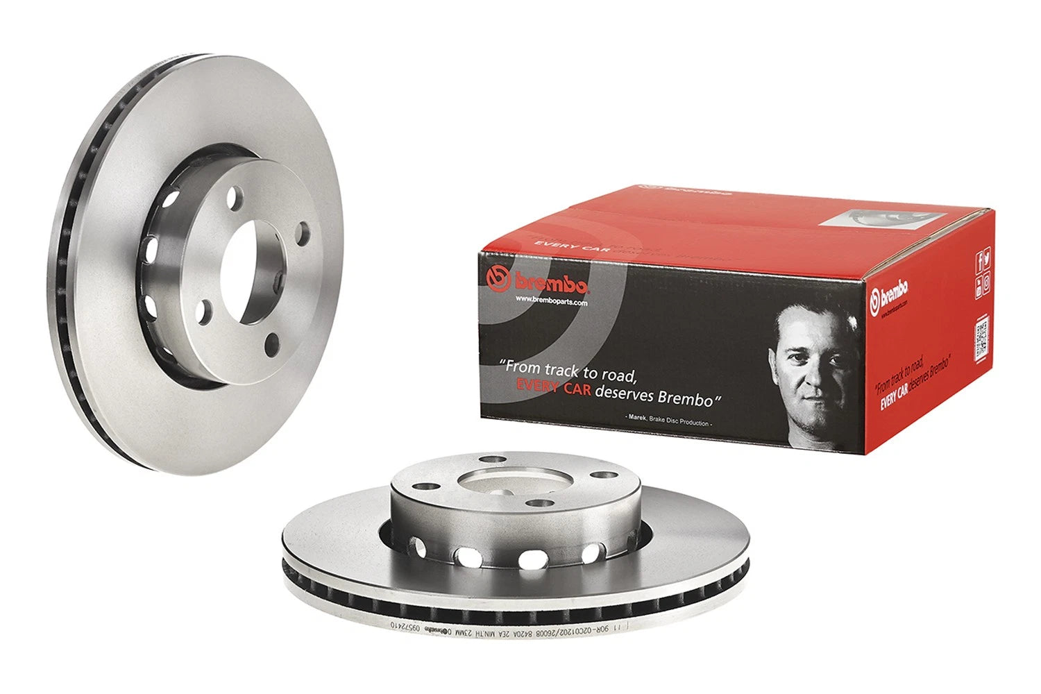 Brembo Disc Brake Rotor 276mm for Audi 90 Quattro Cabriolet (1990–1995)