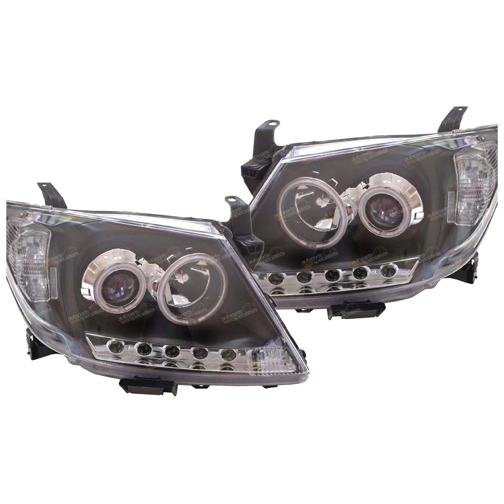 LED DRL Angel Eye Projector Headlights for Toyota Hilux (2005–2011)