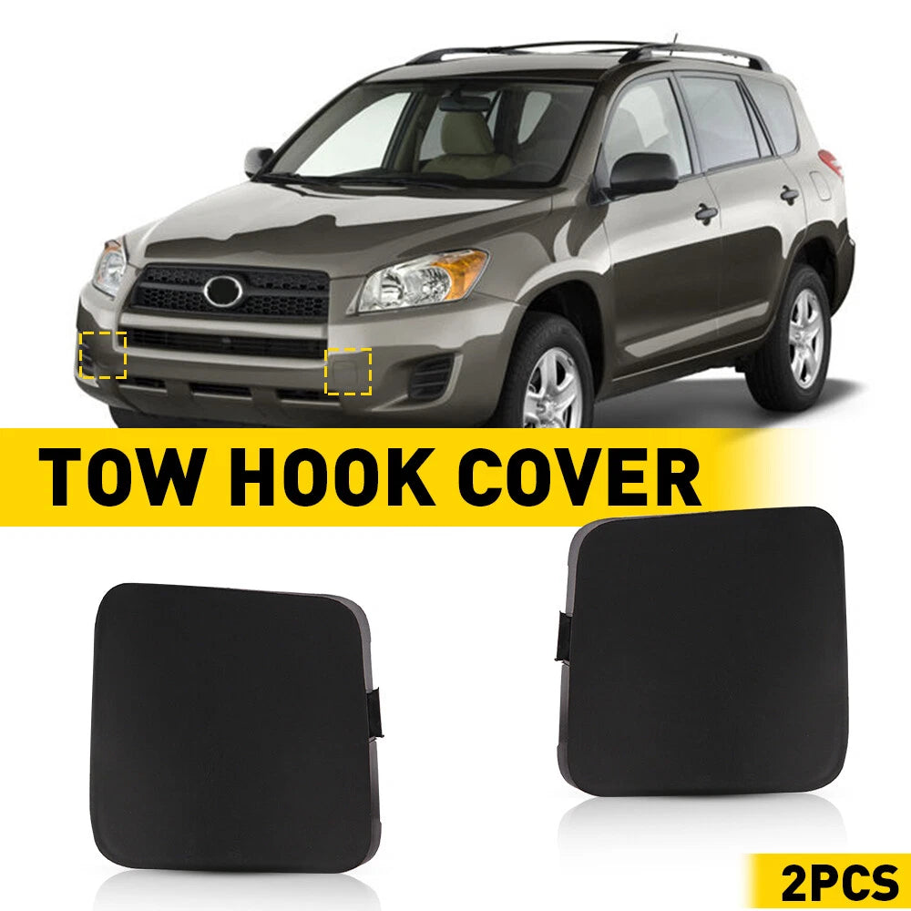 2X Front Bumper Tow Hook Eye Cover Cap for Toyota RAV4 (2011–2012)