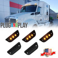 5pc Smoke Lens Amber LED Roof Clearance Marker Light for Kenworth T680 (2017–2023)