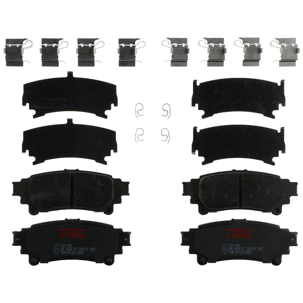 Set of 4 Disc Brake Pads for Toyota Highlander (2014–2019)