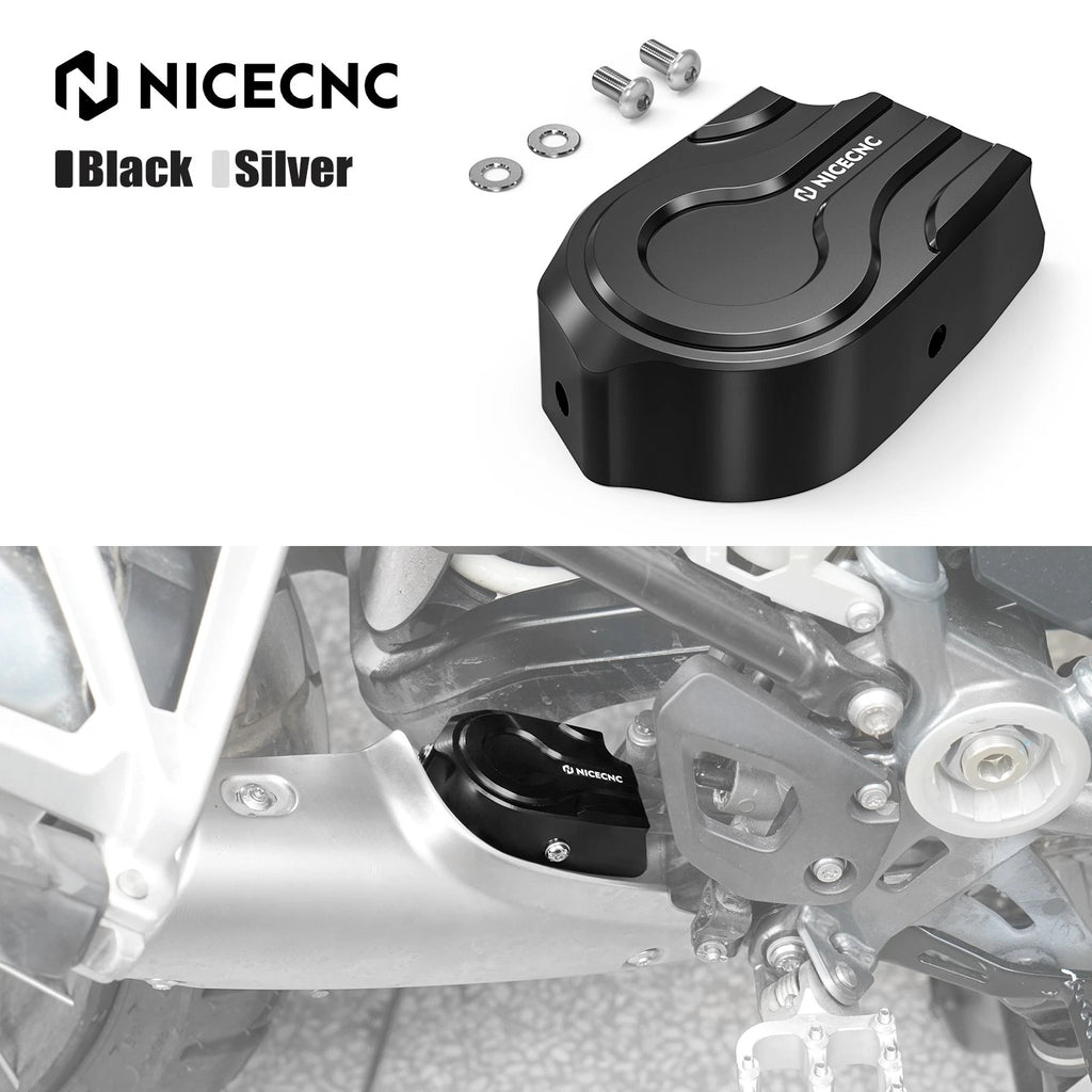 NICECNC Aluminum Silencer Flap Cover for BMW R1250GS (2019–2023)