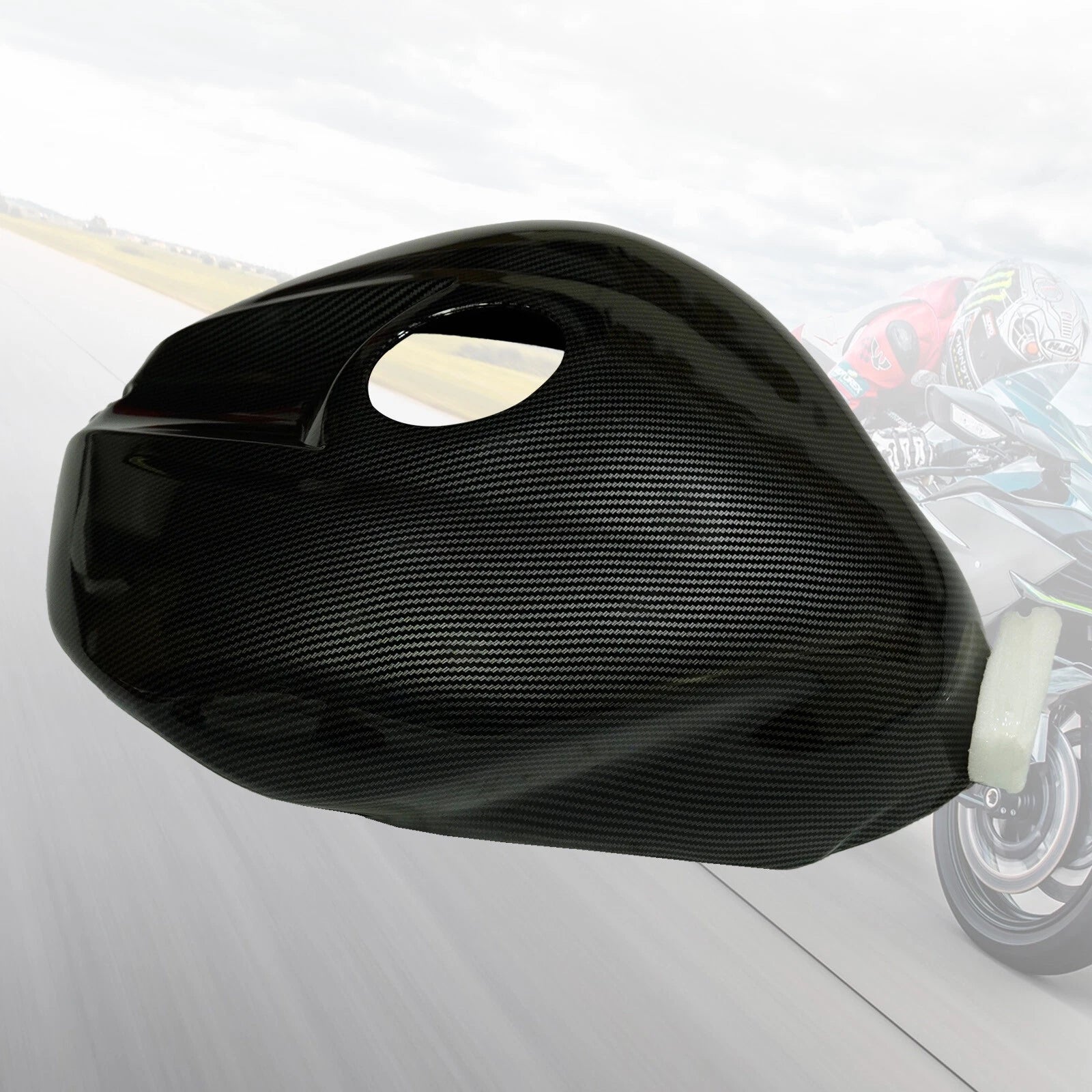 Carbon Fiber Fuel Gas Tank Cover for Yamaha YZF R6 (2006–2007)