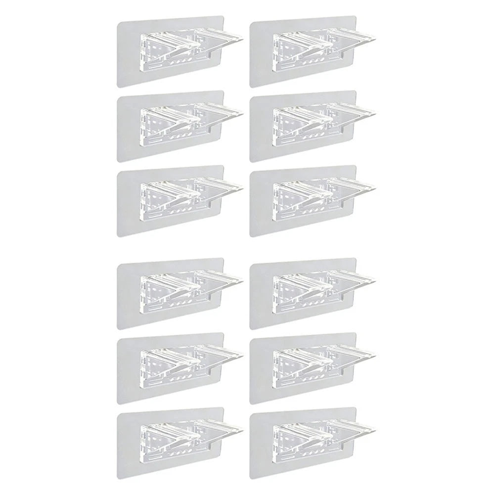 Self Sticking Shelf Bracket for Cabinets Wardrobes Bookshelves