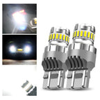 Set of 4 T20 7443 7440 7444 LED White Reverse Stop Turn Signal Bulbs