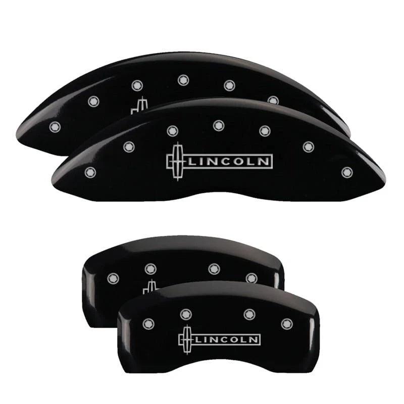 Set of 4 Black Caliper Covers for Lincoln Aviator (2020–2024)