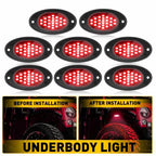 8 Pods LED Rock Lights for Jeep Truck ATV UTV (Offroad) - Red EV