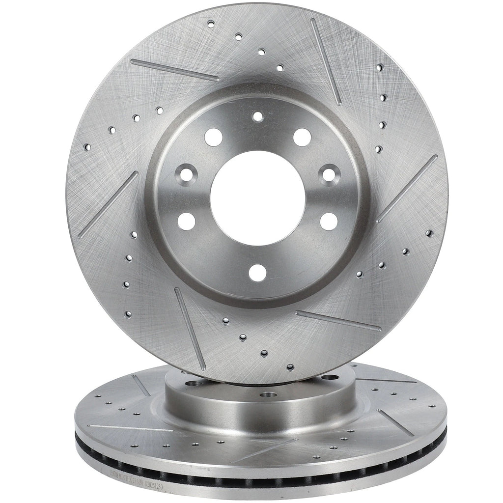 Drilled & Slotted Brake Rotors for Ford Fusion Mercury Milan (2006–2012)