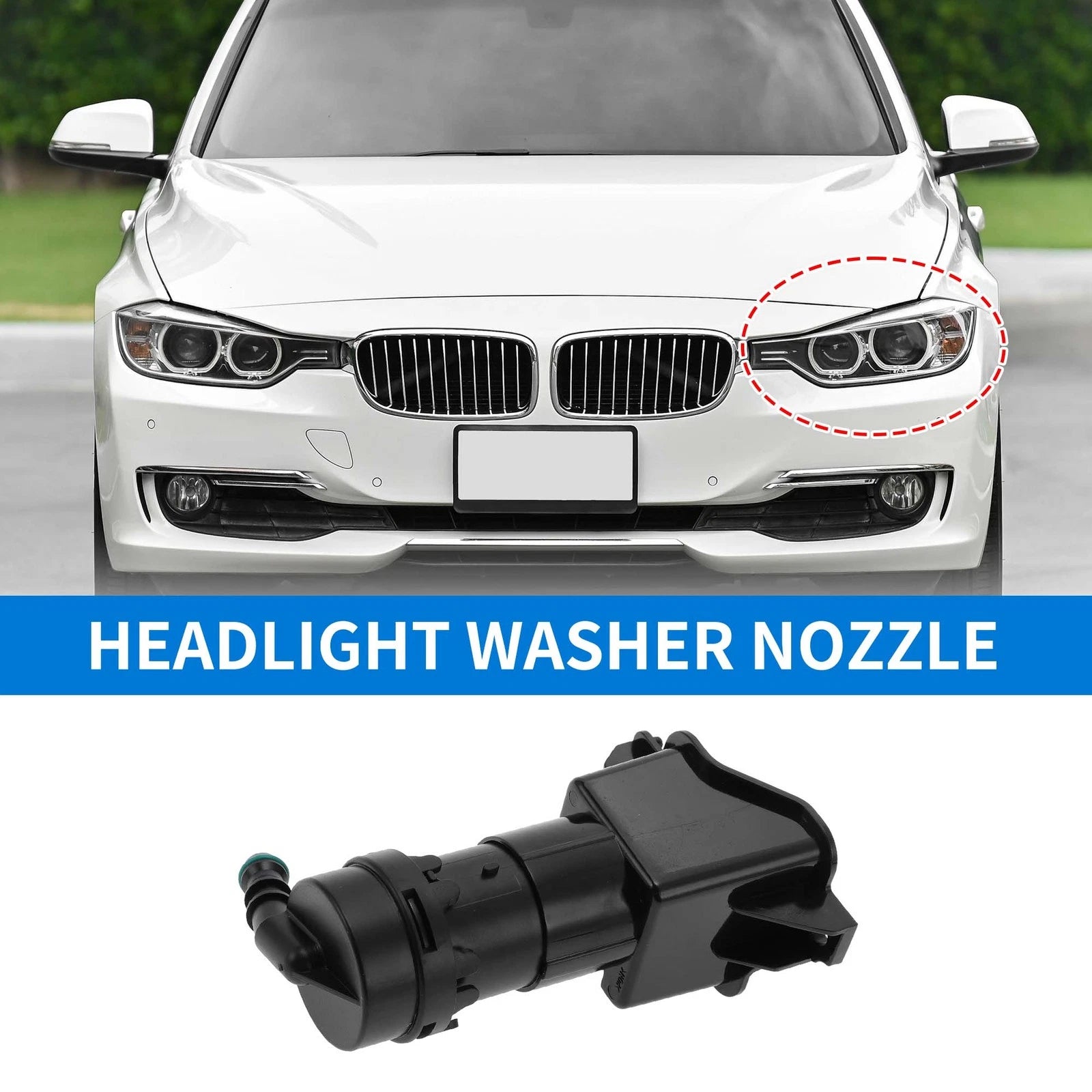 Front Driver Side Headlight Washer Nozzle for Audi A6 S6 RS6 (2005–2011) No. 4F0955101B