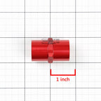 3/8" NPT Female Pipe Coupler for Universal Applications (Aluminum, Red Anodized)