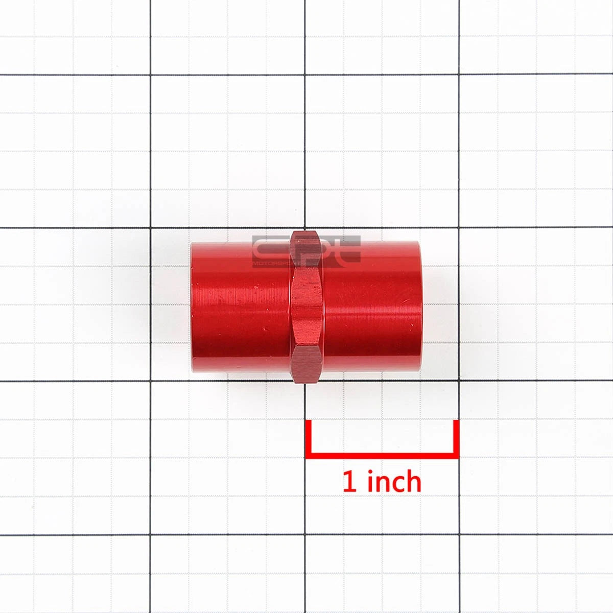 3/8" NPT Female Pipe Coupler for Universal Applications (Aluminum, Red Anodized)