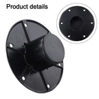 Round Flush Mount Black Table Leg Base for RV and Boat Trailer