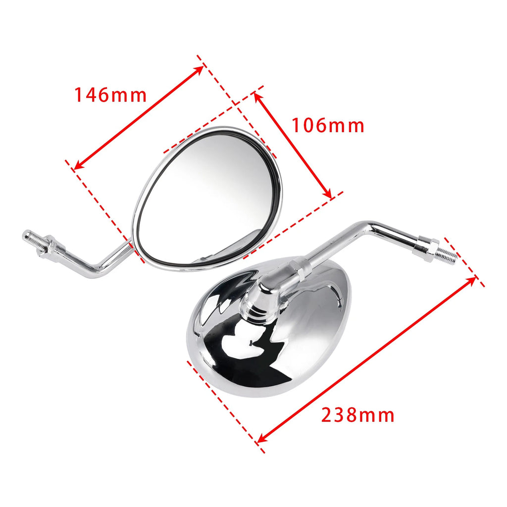 Rear View Side Mirrors LH & RH for Indian Chief Chieftain Roadmaster Springfield (2014–2023)