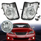 Pair Fog Lights for Lexus IS250 IS350 (2006–2010) - Clear, Bulbs Included