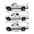 2X ABS White Roof Molding for Ford F-250 F-350 F-450 F-550 (1999–2007)