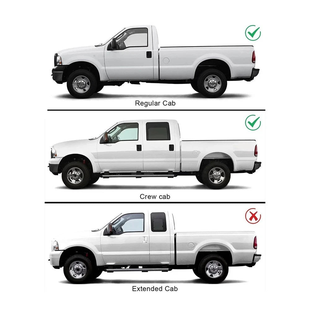 2X ABS White Roof Molding for Ford F-250 F-350 F-450 F-550 (1999–2007)