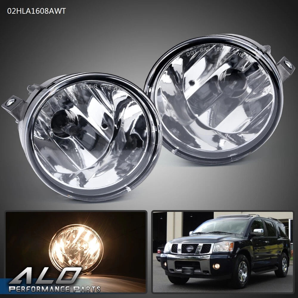 Clear Lens Front Fog Lights for Titan/Armada (2004–2015)