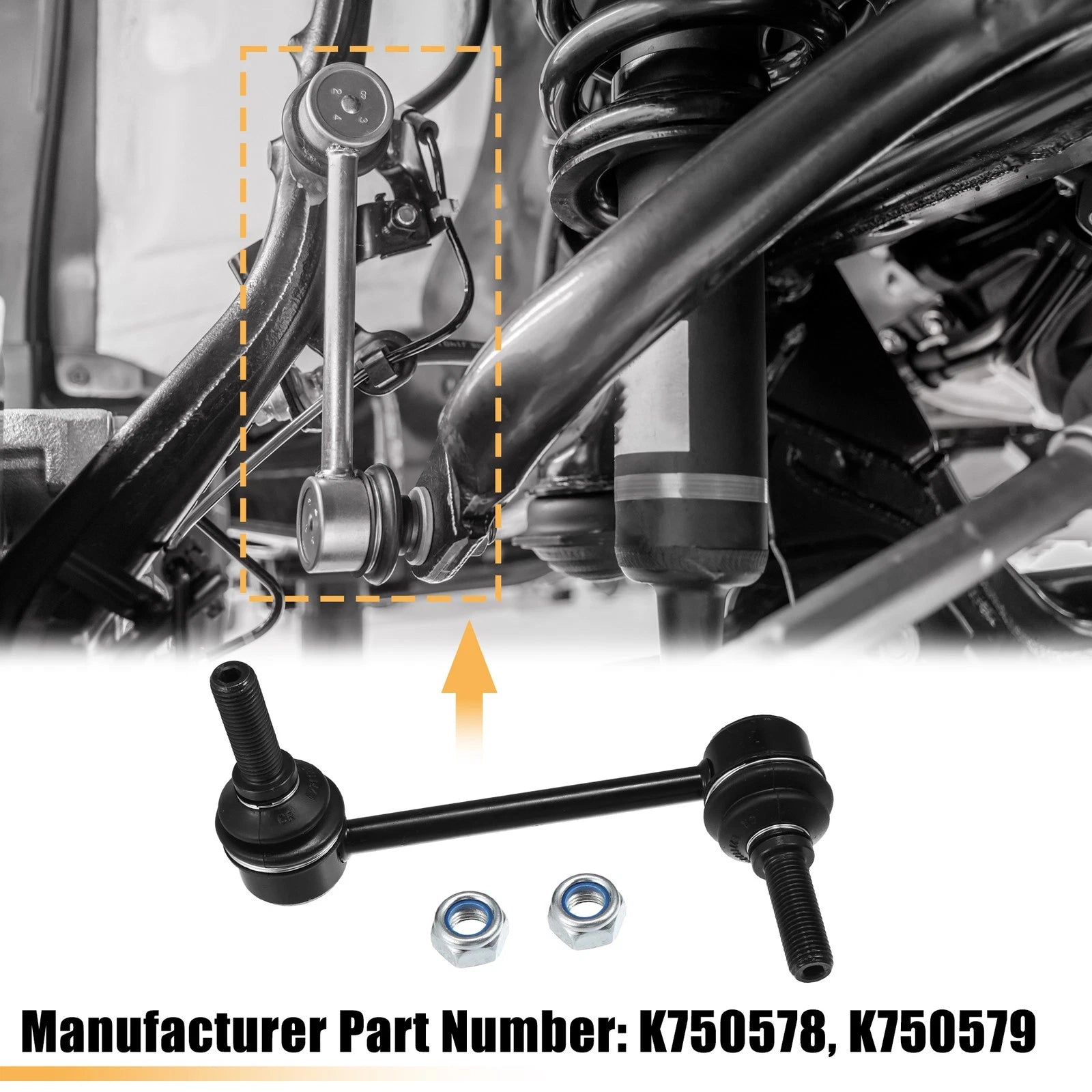2pcs Front Sway Bar Links Kit for Jeep Grand Cherokee (2011–2015) K750578 K750579