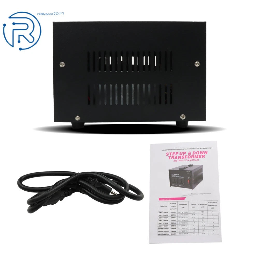 Voltage Converter Transformer for Universal Use (110V/220V)