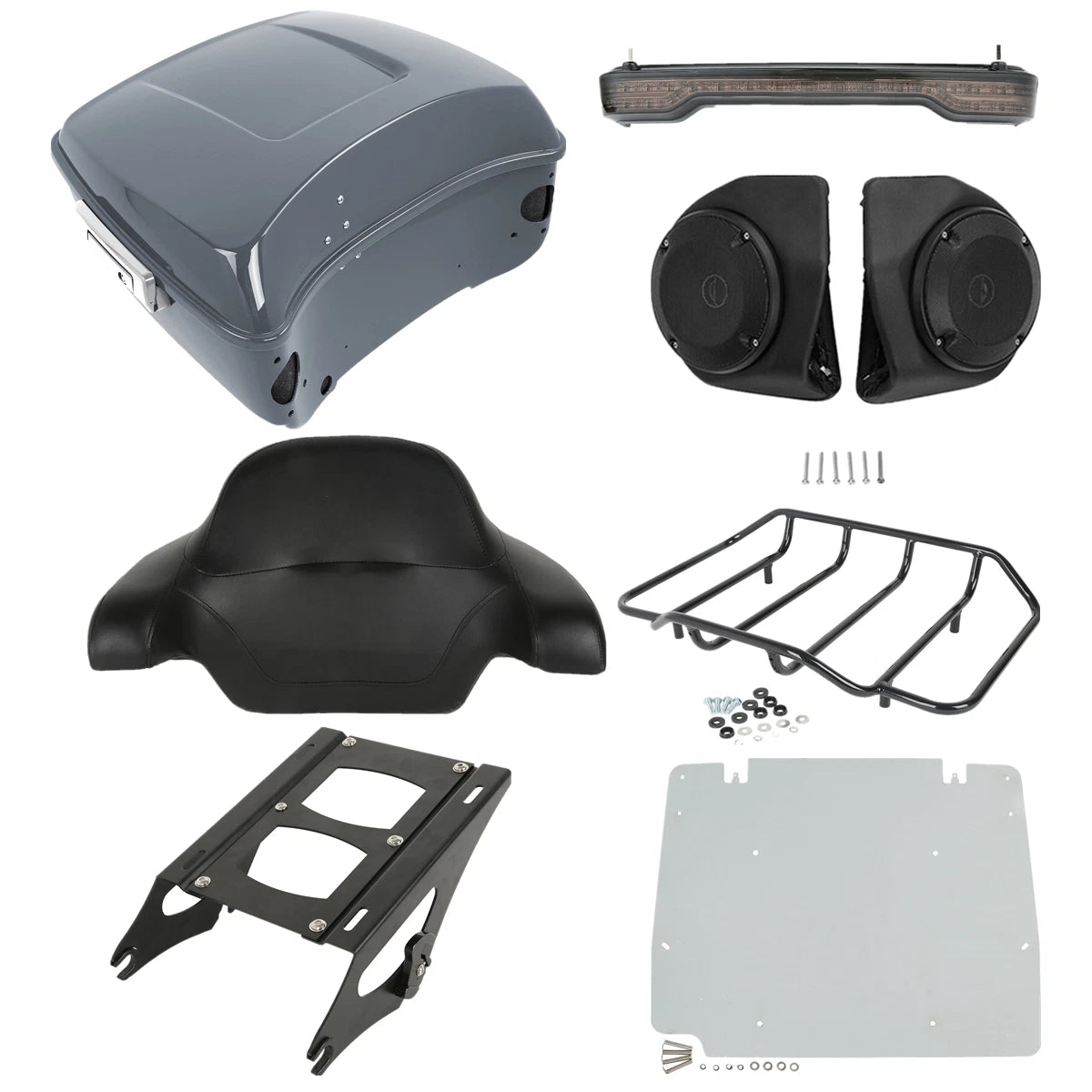Trunk Light Speakers for Harley Road Glide (2014–2025) Gunship Gray