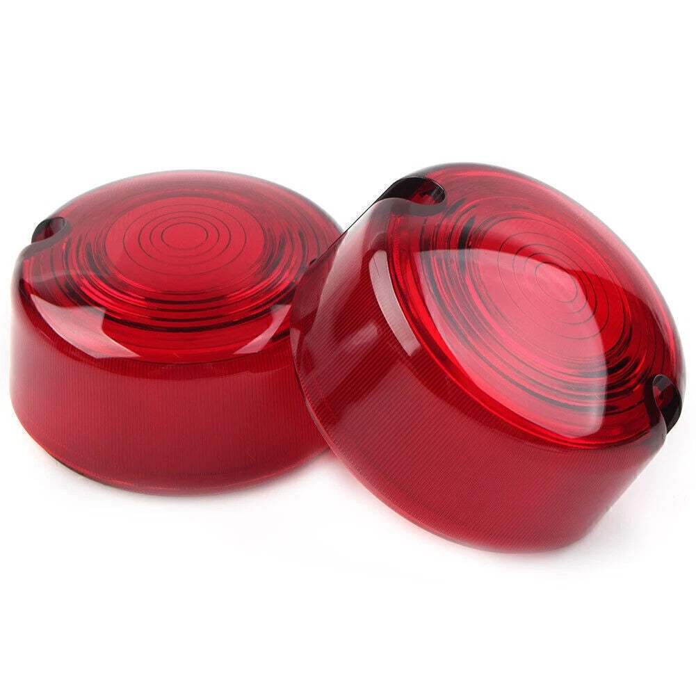 2X Turn Signal Lens Cover Red for Harley Dyna FXD FXR Sportster XLH 883 1200 FXST