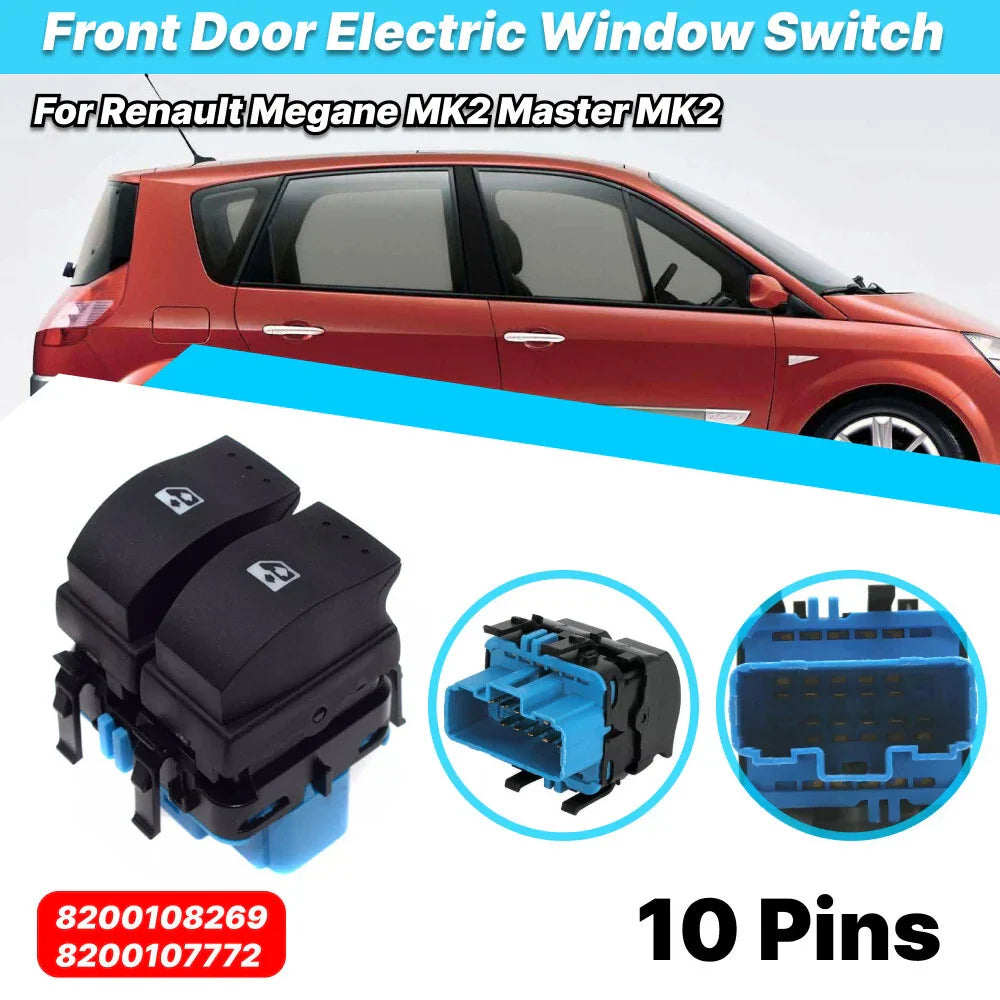 Front Door Electric Window Switch for Vauxhall/Opel Vivaro Master Megane MK2