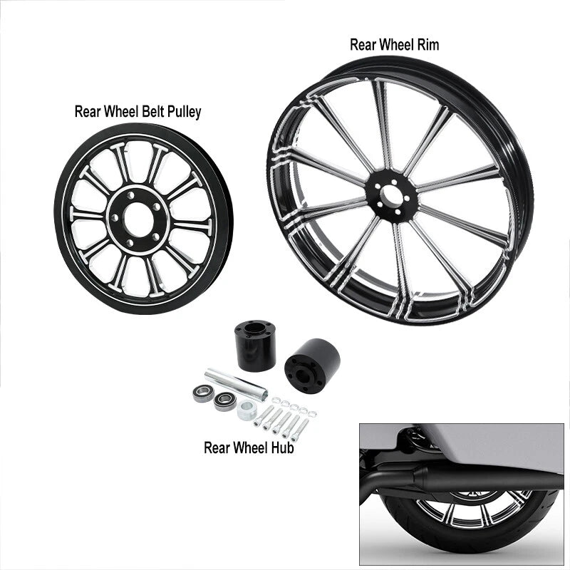 18" Rear Wheel Rim for Harley Road Glide (2009–2023) - Black