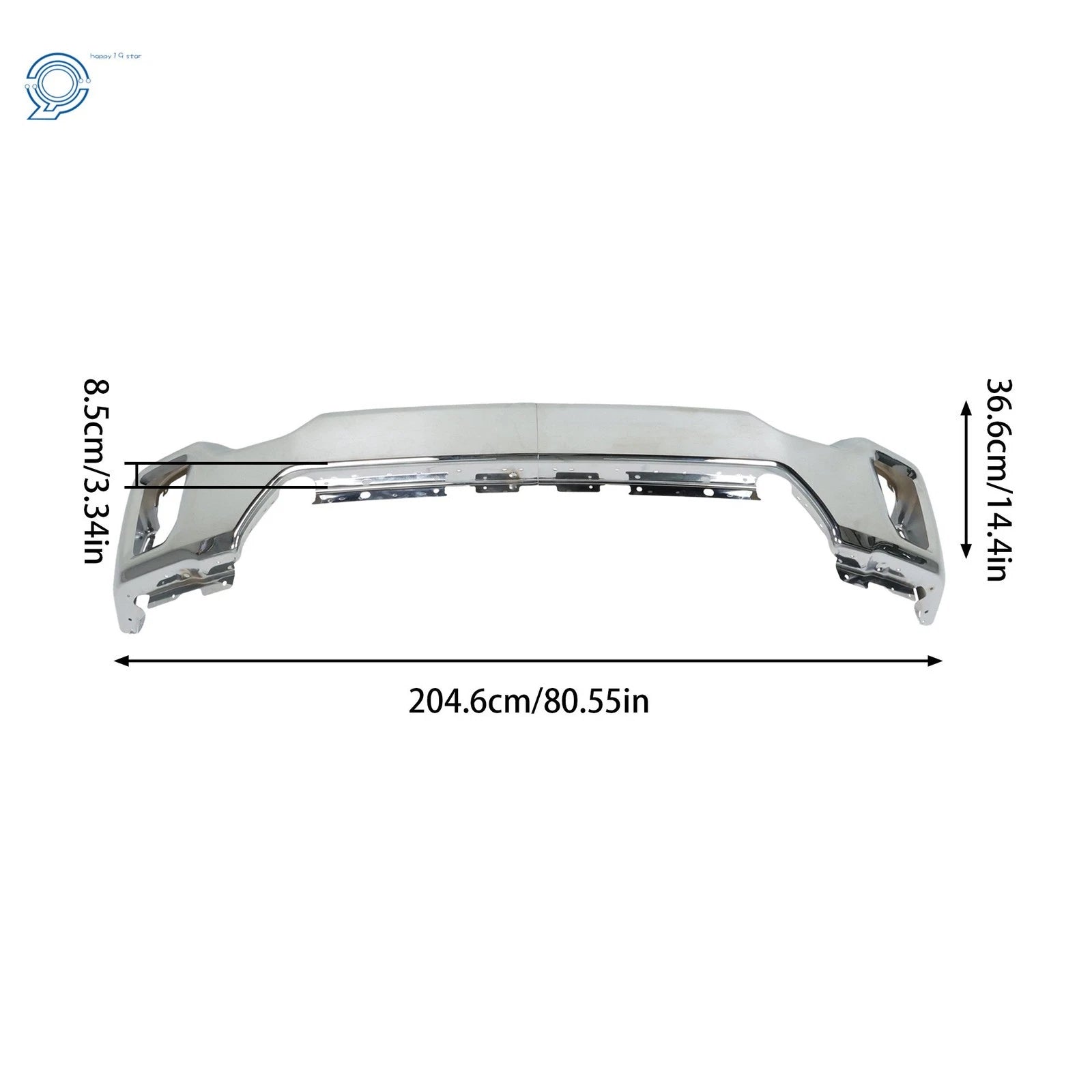 Split Front Bumper Chrome for GMC Sierra 2500HD 3500HD (2020–2023)