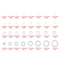 32 Size Clear Food Grade Silicone O-Ring Assortment for Various Applications (OD 4-32mm)