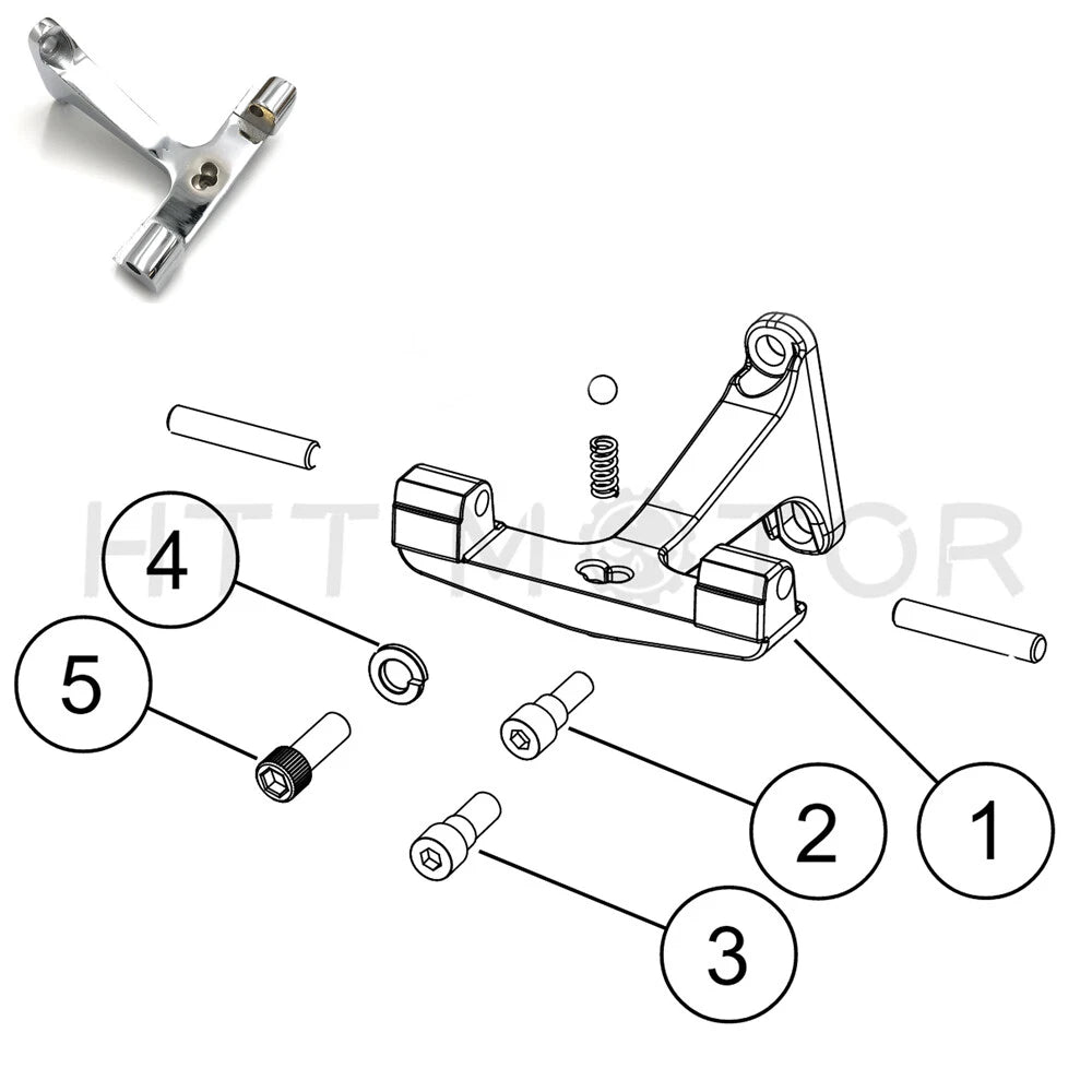 Chrome Passenger Footboard Mounting Bracket for Harley Touring (1993–2019)