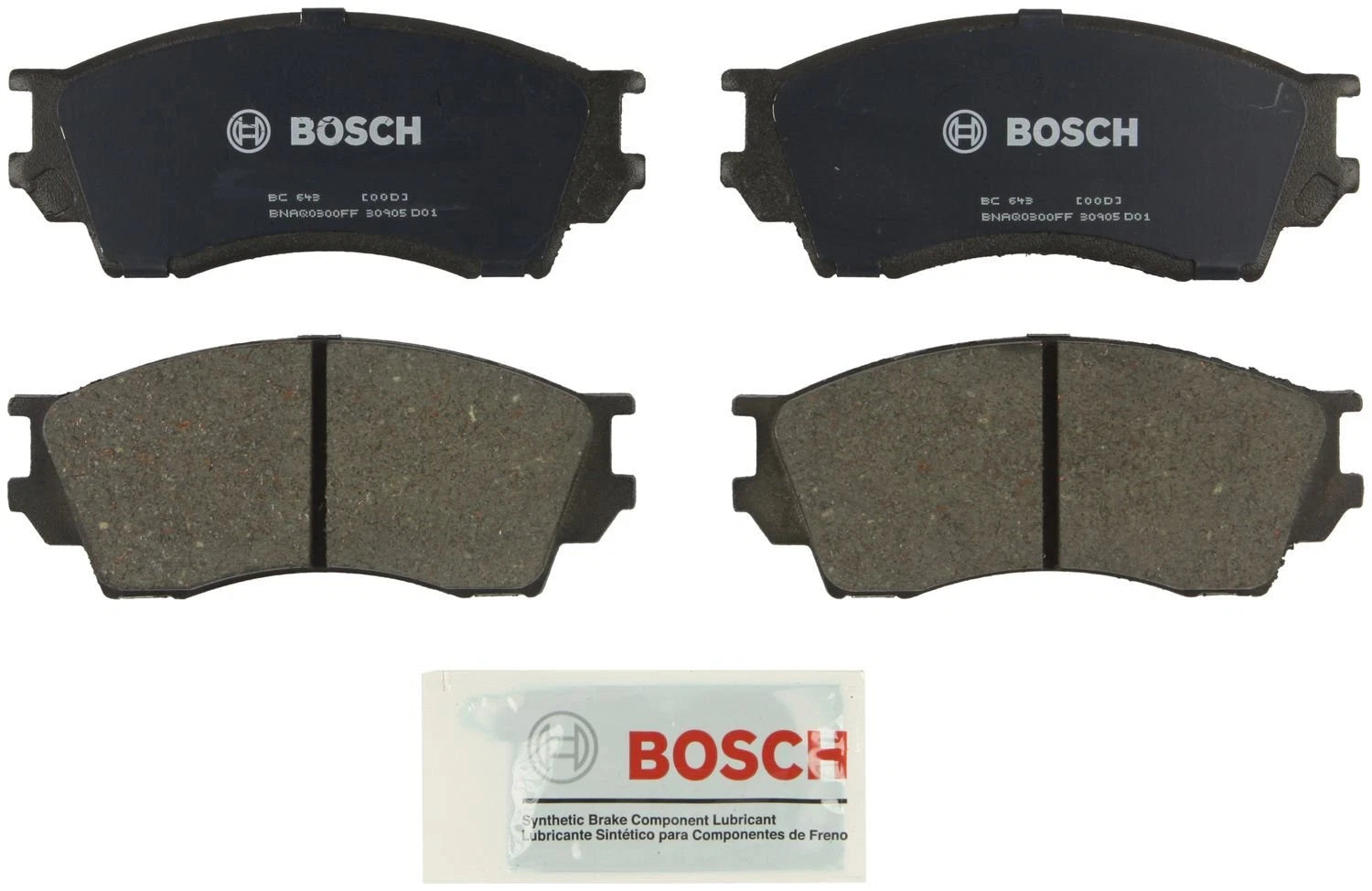 Front QuietCast Ceramic Brake Pads for Bosch (BC643)