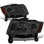 Smoked Housing Amber Side Projector Headlight for Jeep Grand Cherokee (2014–2016)