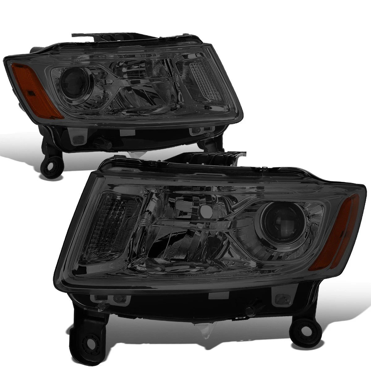 Smoked Housing Amber Side Projector Headlight for Jeep Grand Cherokee (2014–2016)