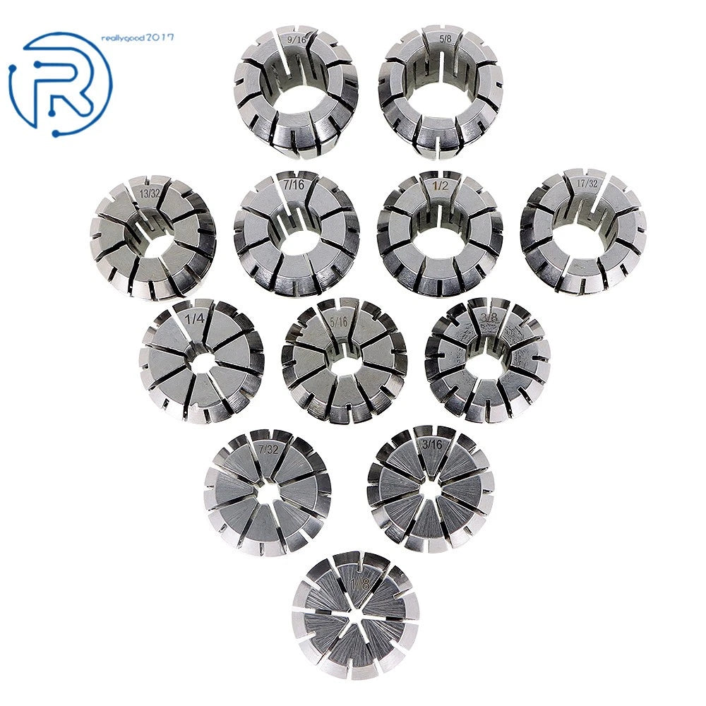 Set of 12 ER25 Spring Collets for Milling Lathe Tool (1/8"-5/8")